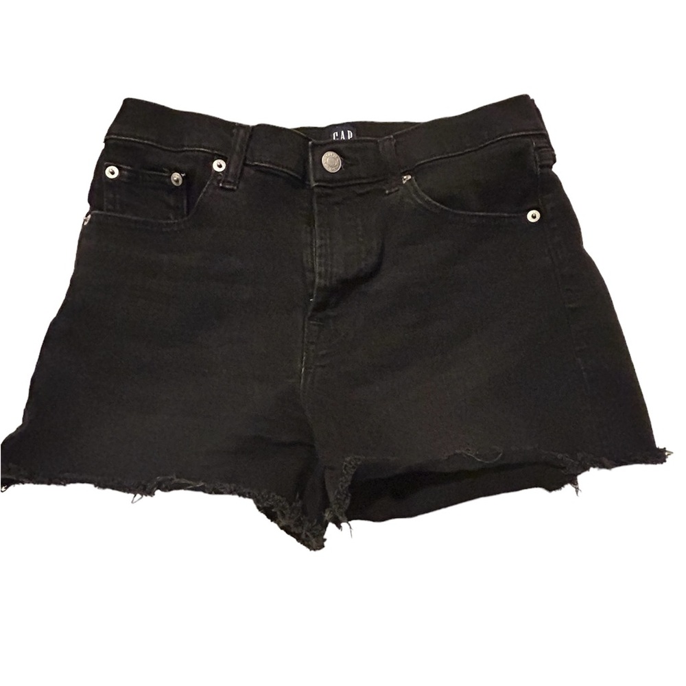GAP Black Denim Shorts Size 27 EUC